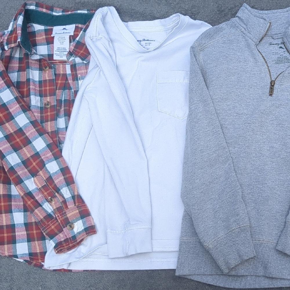 Tommy Bahama Kids Matching Set - Red, White, Gray